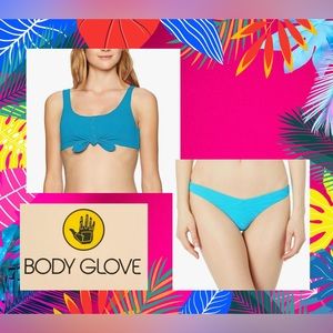 NWT Body Glove Bikini Ribbed Neon Blue